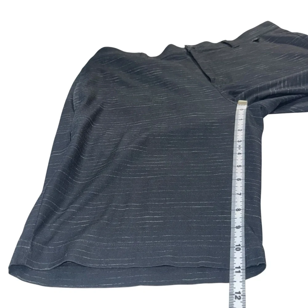 Travis Mathew Beck Performance Golf Shorts Heathered Blue Black Stretch 38